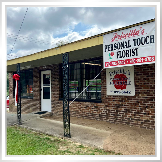Front of Pricilla’s Personal Touch Florist shop