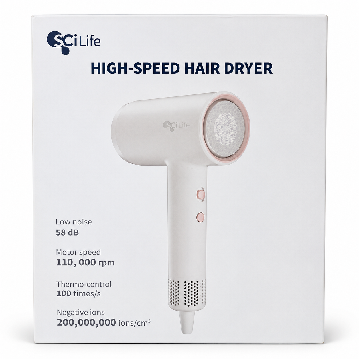 HIGH SPEED HAIR DRYER
LOW NOISE
THERMO CONTROL