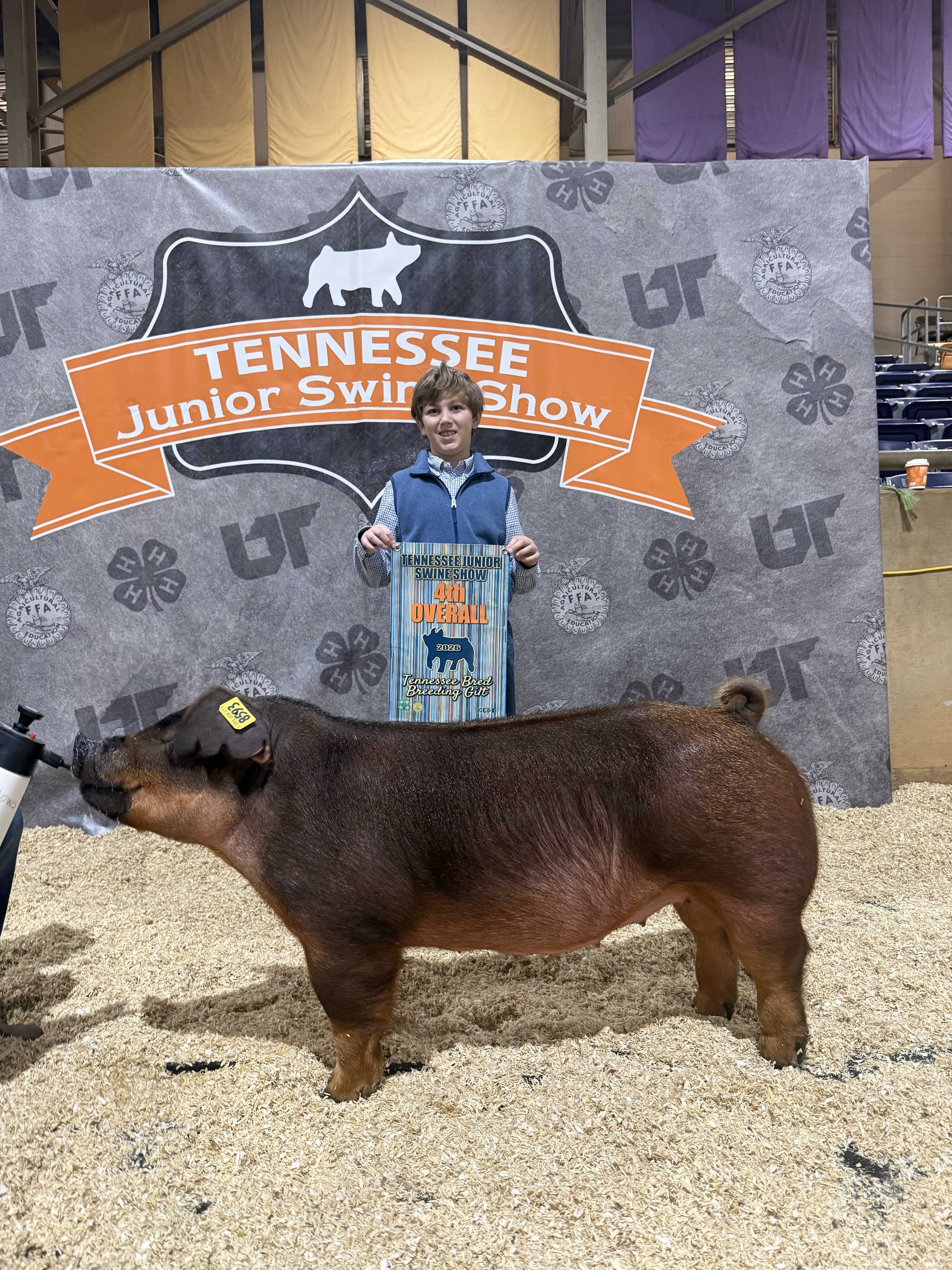 Henry Holmberg
2026 Tennessee State
4-H/FFA Swine Show
4th Overall Tennessee Bred Gilt
