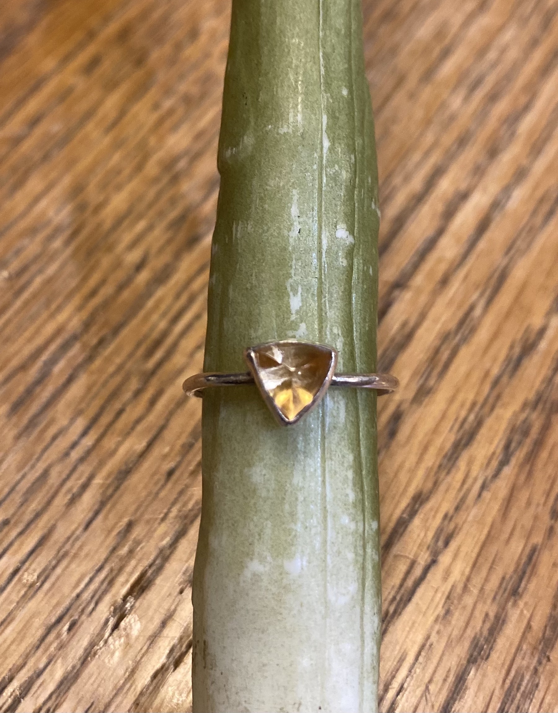 Triangle Citrine Ring  EM107
Sterling Silver
Size6
$25.