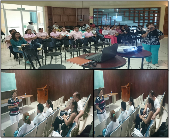 Mayo de 2015 Se impartio una capacitación, sobre la Norma Oficial Mexicana Numero 046, al personal de Jurisdicción sanitaria N. 07 de Tapachula