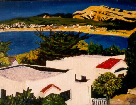 Op-061 MONTEREY BAY 36 in x 40 in Oil on Canvas 1983 private collection