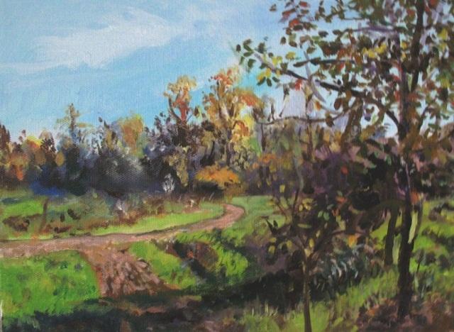 Taylor, Autumn Path, 9x12 Oil