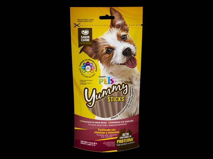 FL4502 YUMMY STICKS CARNE 
3 PZ 60 G
