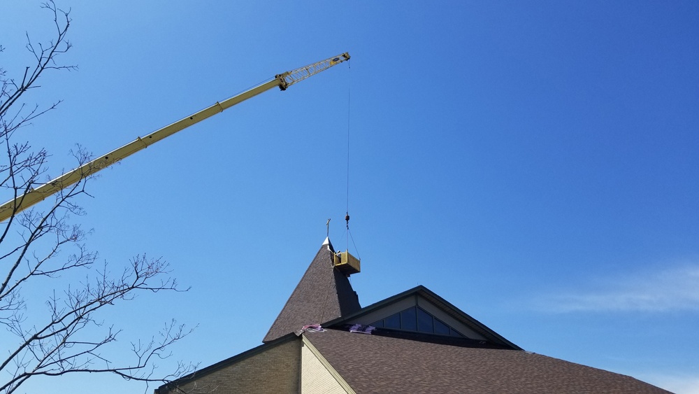 Church roof during project