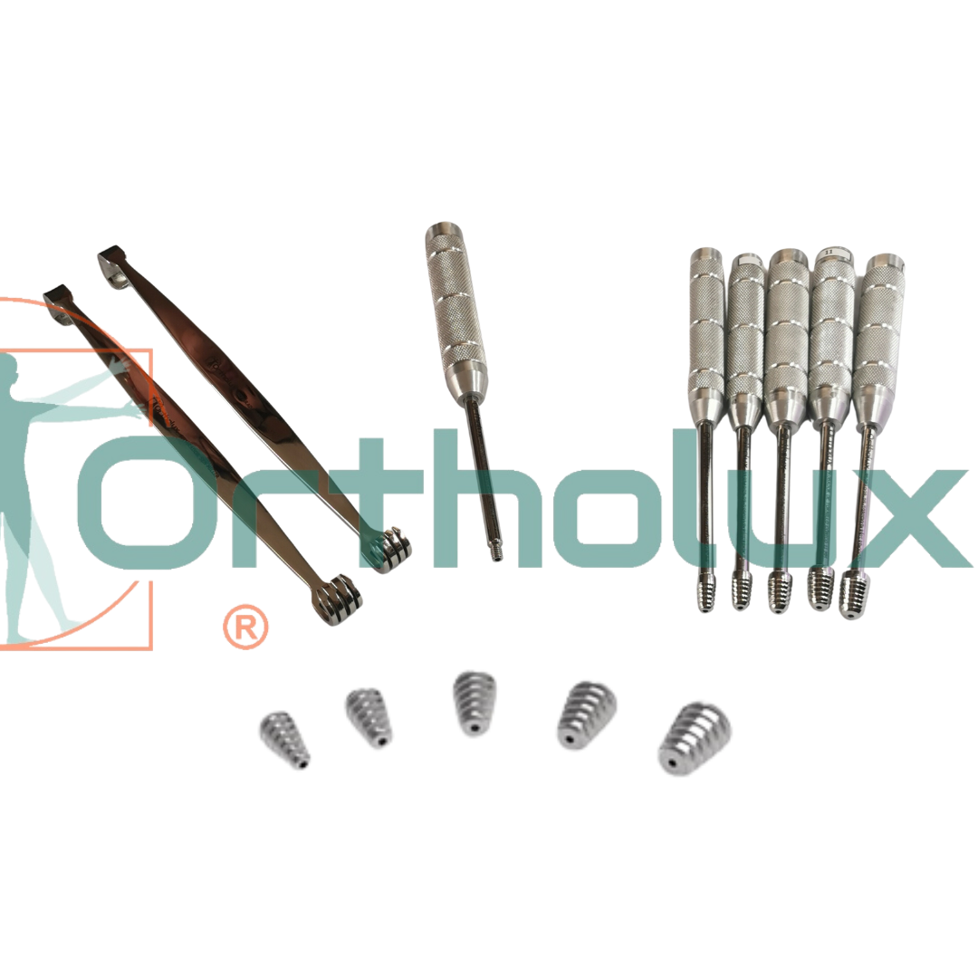 SET DE COLOCACION DE TORNILLO CÓNICO DE ACERO