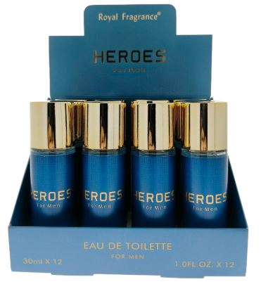 HEROES TRAVEL SPRAY 
12 PC DISPLAY
78102