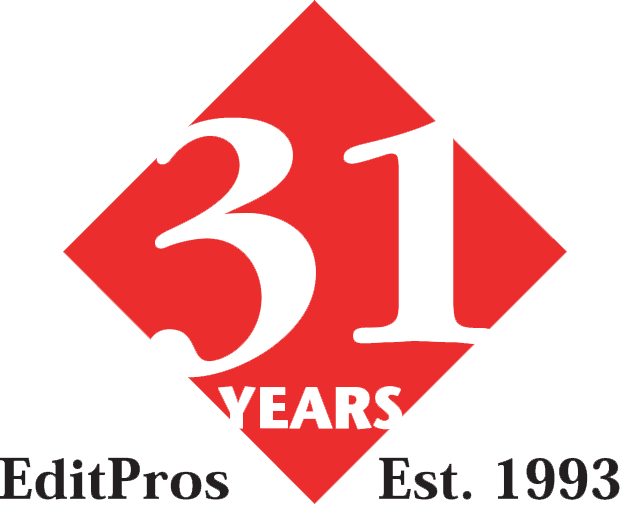 EditPros 31-year diamond-shaped emblem