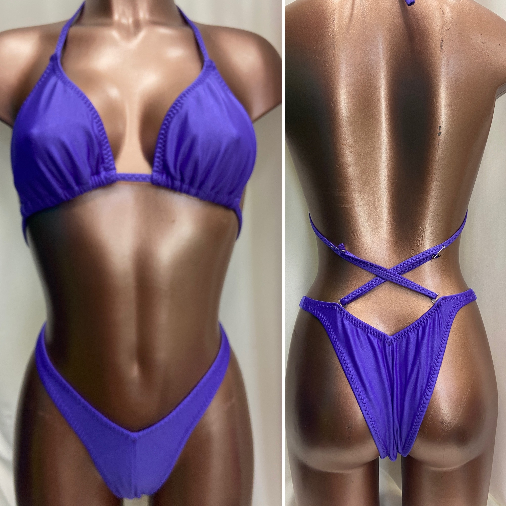 P6005
$85
B+ sliding top 
Tall front , small back
Purple lycra 