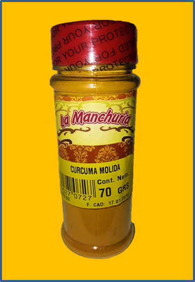 CÚRCUMA MÓLIDA
70 GRS
