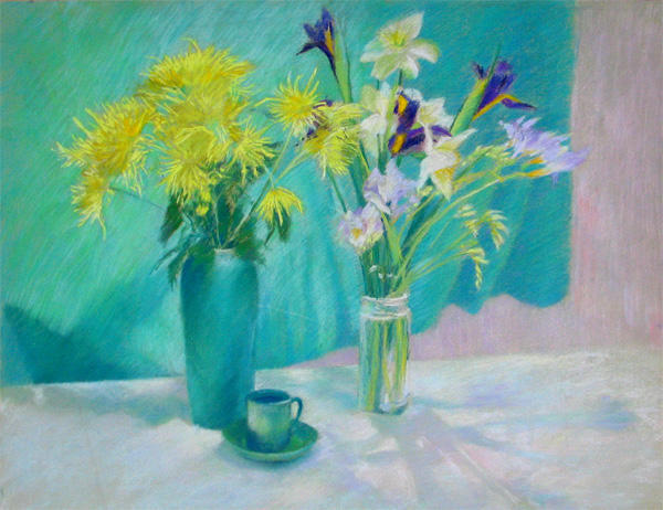 Flower Study by Katherine Tyrrell (Pastel 19.5" x 25.5")