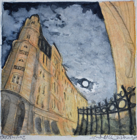 Paris by Night
pe & watercolor
