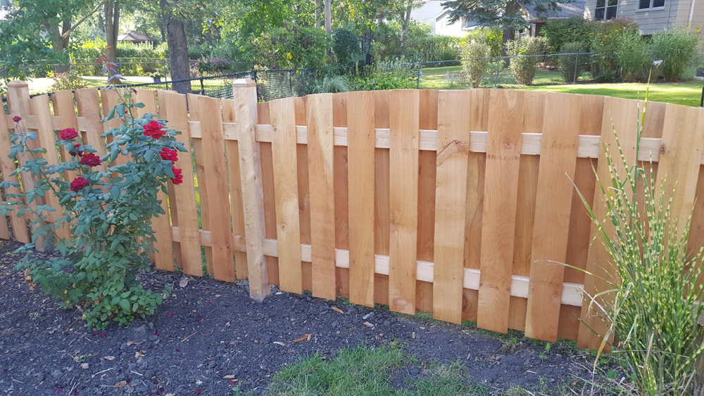 Arched Board on Board (Shadow Box) Fence