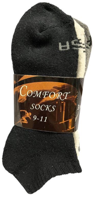 L110
3PK COMFORT SOCKS LOW CUT COMBO 9-11
UPC 812462031009
L210
3PK COMFORT SOCKS LOW CUT COMBO 10-13
UPC 812462309941
120 CS PACK
