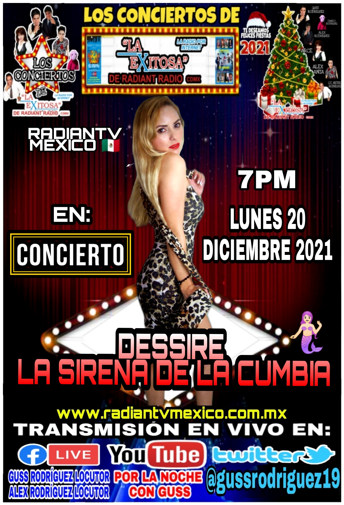 DESSIRE LA SIRENA DE LA CUMBIA EN CONCIERTO LA EXITOSA DE RADIANTV MEXICO