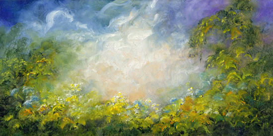 Garden Of Light ~ 6" x 12" Oil on Canvas Textured Panel   $150