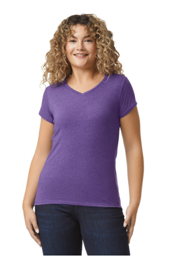 CAMISETA CON ESCOTE EN V DE MUJER