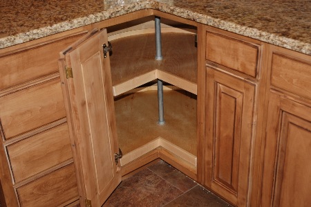 Wood Pie Shape Dual Turntable