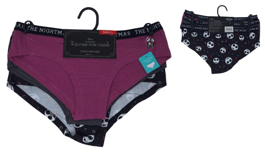 43NB358X1HZA-PUR
3PK LADIES UNDERWEAR 
THE NIGHTMARE BEFORE CHRISTMAS
S,M,L,XL & PLUS SIZE
UPC 193159161606
36 CS/PACK
