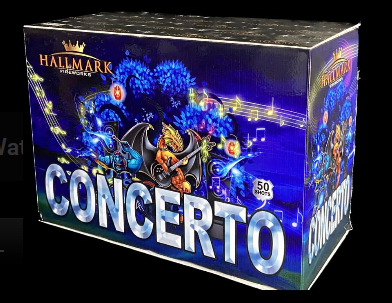 CONCERTO 50 shot - an amazing 50 shot display, Loud and fast firing with a burst of fantastic colours. £20