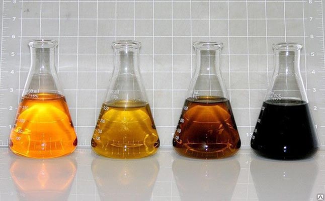 Muestra de aceite hiraulico contaminado Muestra de aceite hiraulico contaminado