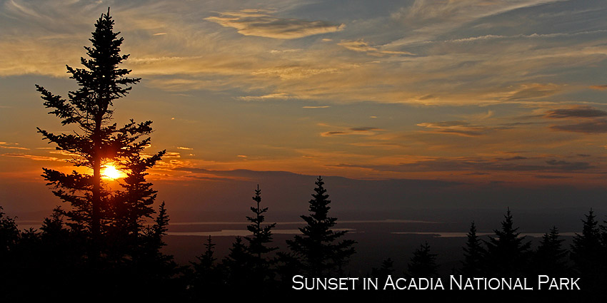 Sunset in Acadia National Park