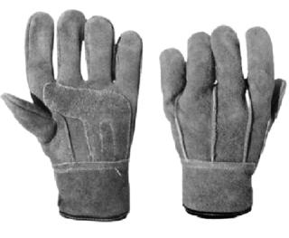 GUANTE CARNAZA 1RA CORTO CON BIES GRIS