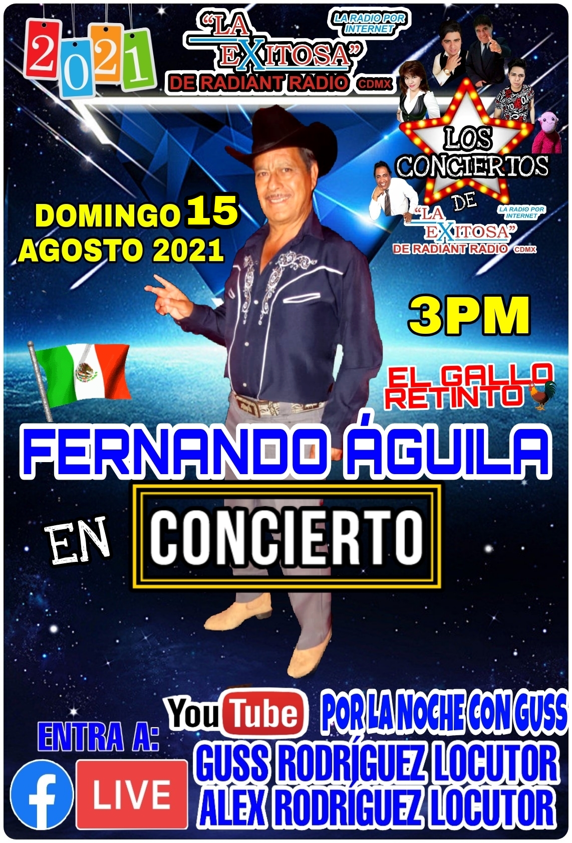 fernando aguila el gallo retinto domingo 8 agosto 2021 la exitosa de radiantv mexico