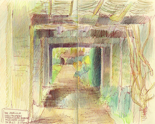Sketchbook/England: Munstead Wood - The Pergola