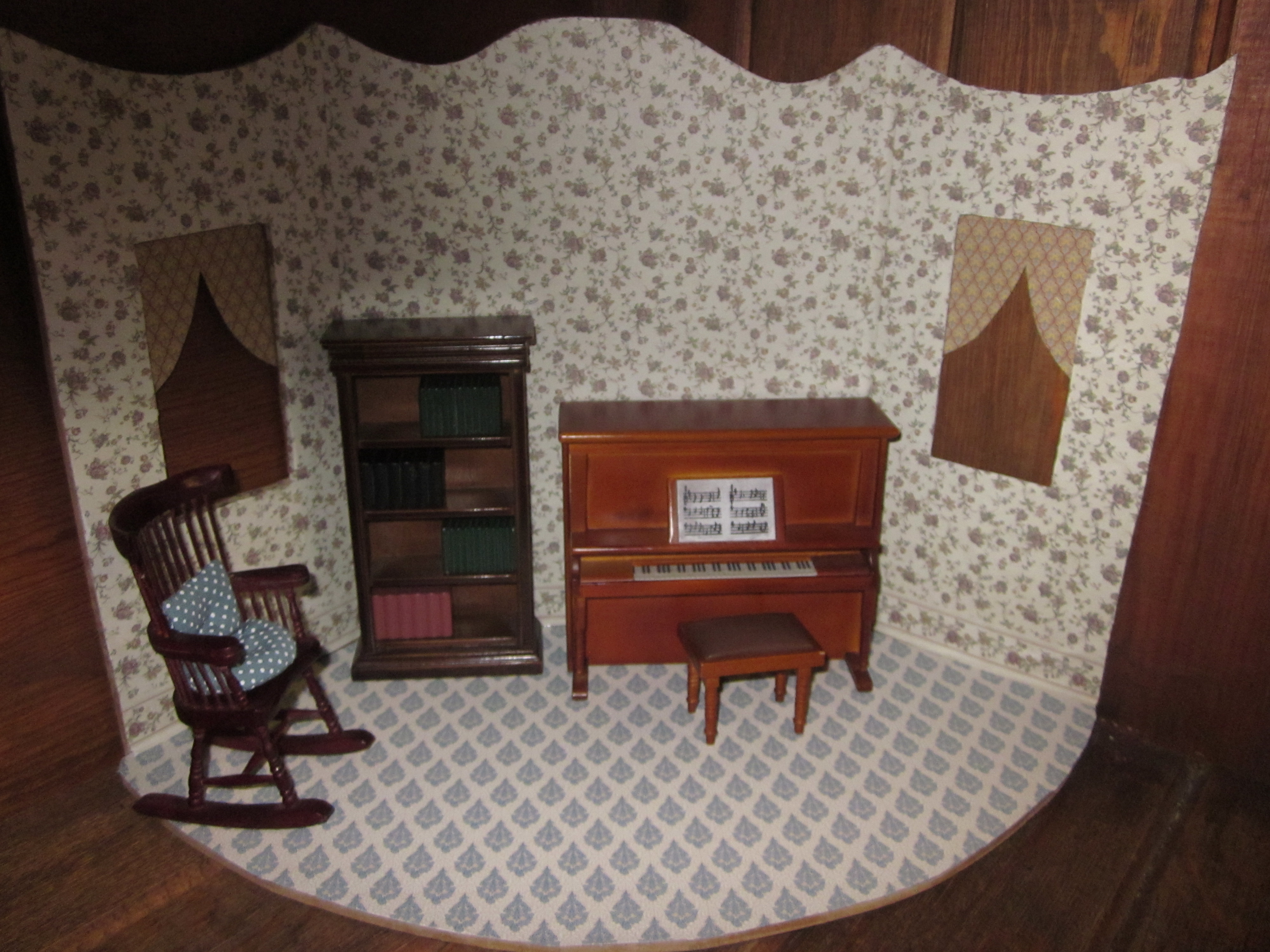 WALNUT PIANO WITH BENCH