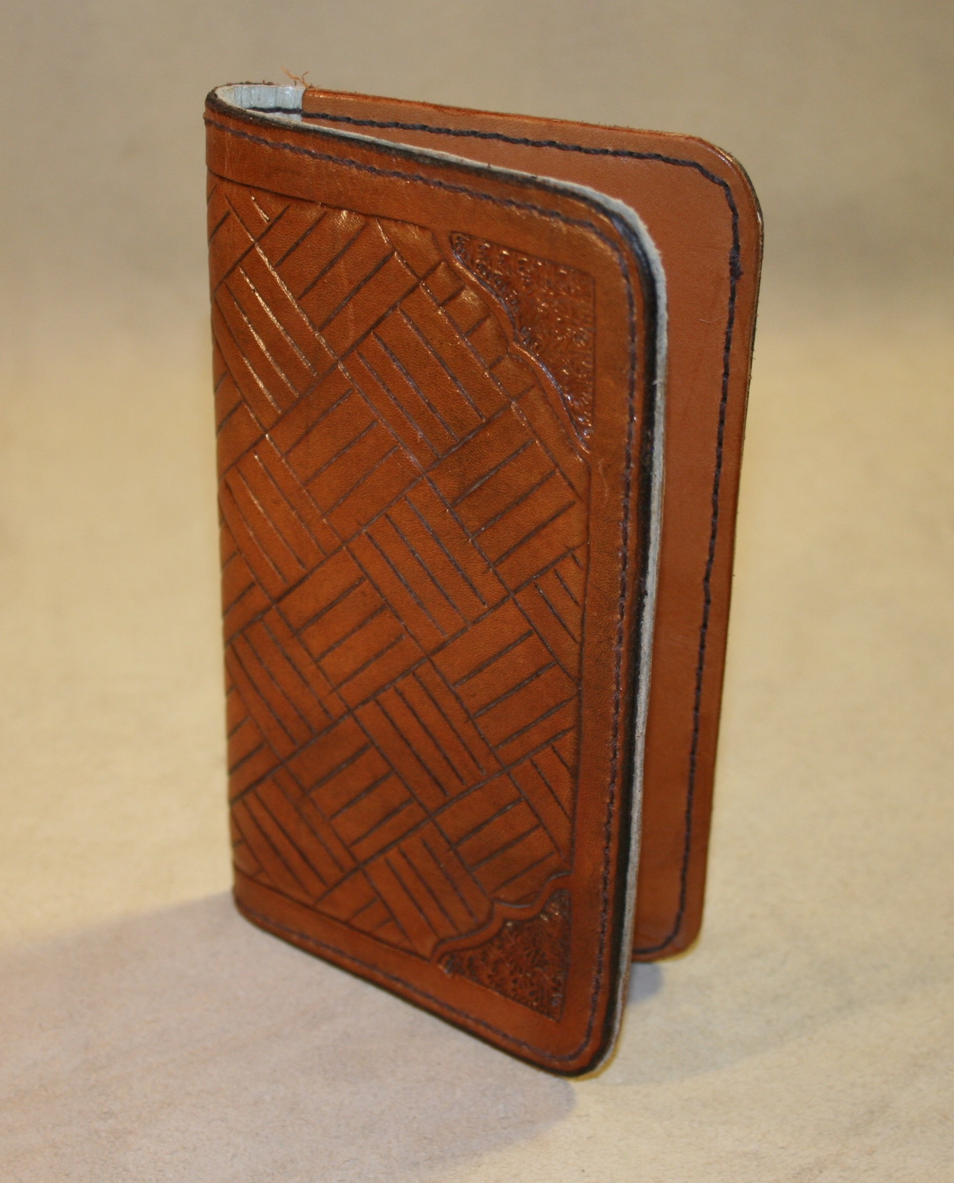 Personal Day Planner, Brown Antique Stain, Tooled
