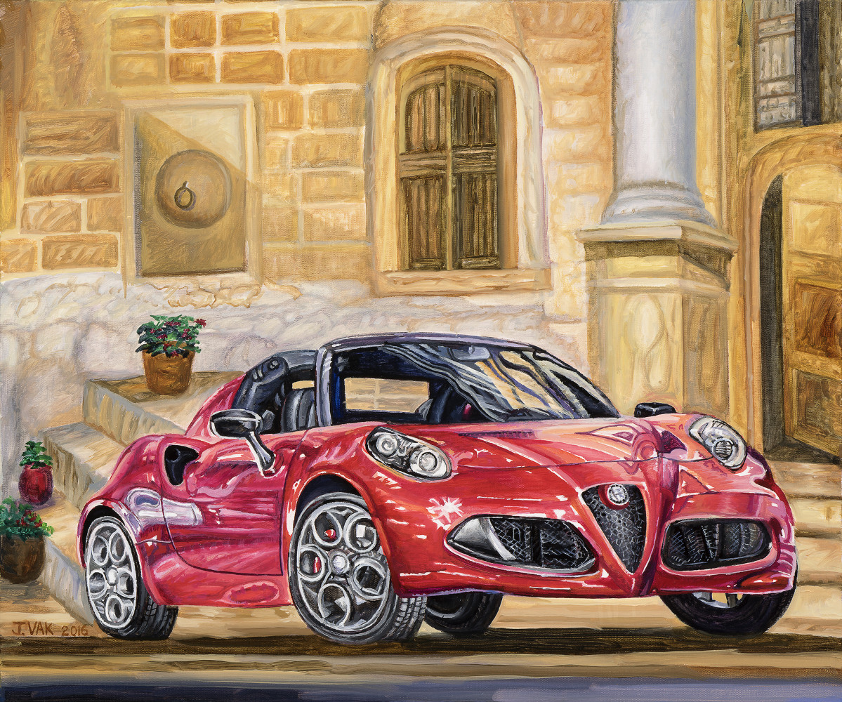 Alfa Romeo 4C Spider
20 X 24 Oil on Canvas
$2500
2016