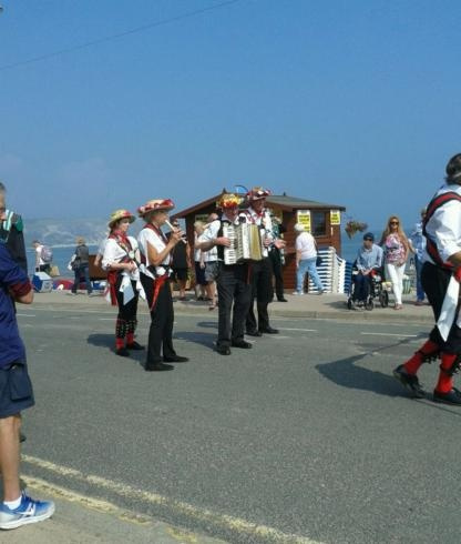 Merrydowners band on the Sea Front