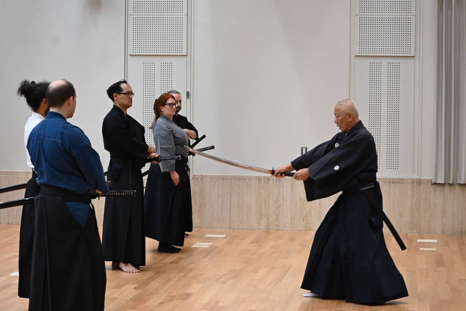 Alyse and David getting instruction from Takano Sensei.