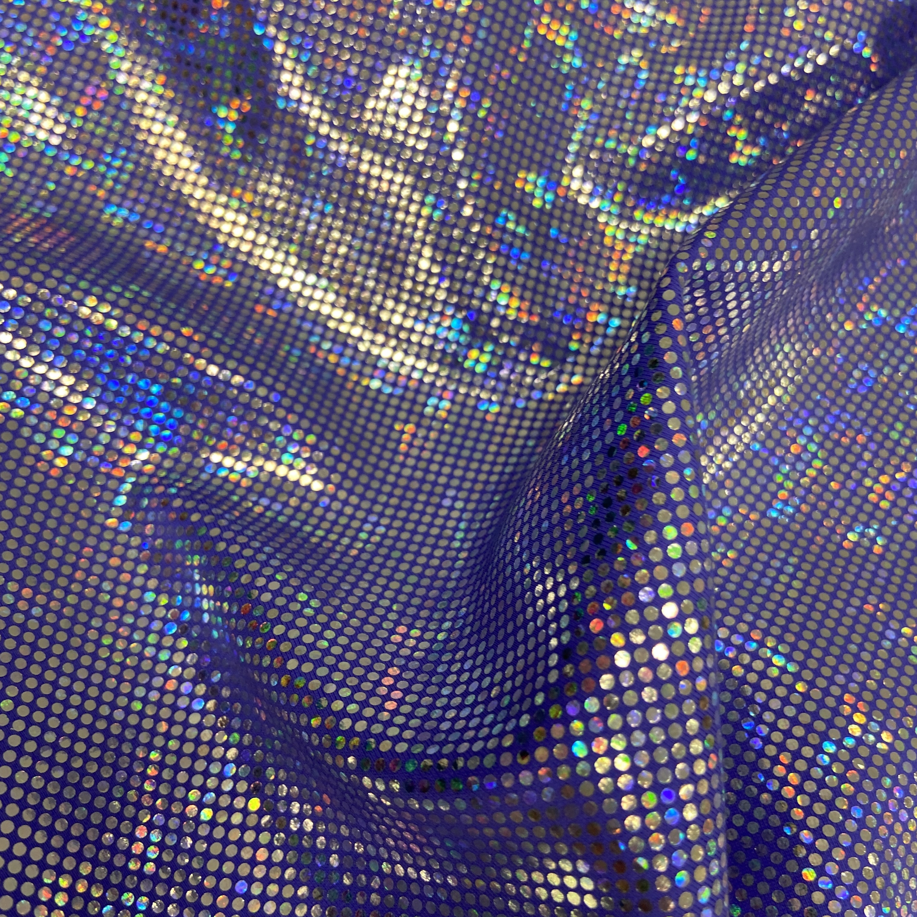 Silver shattered hologram on lavendar