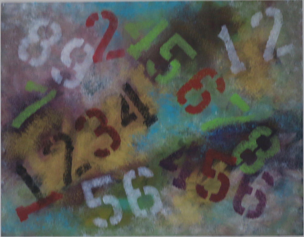 numbers, this time gentle  36 x 28