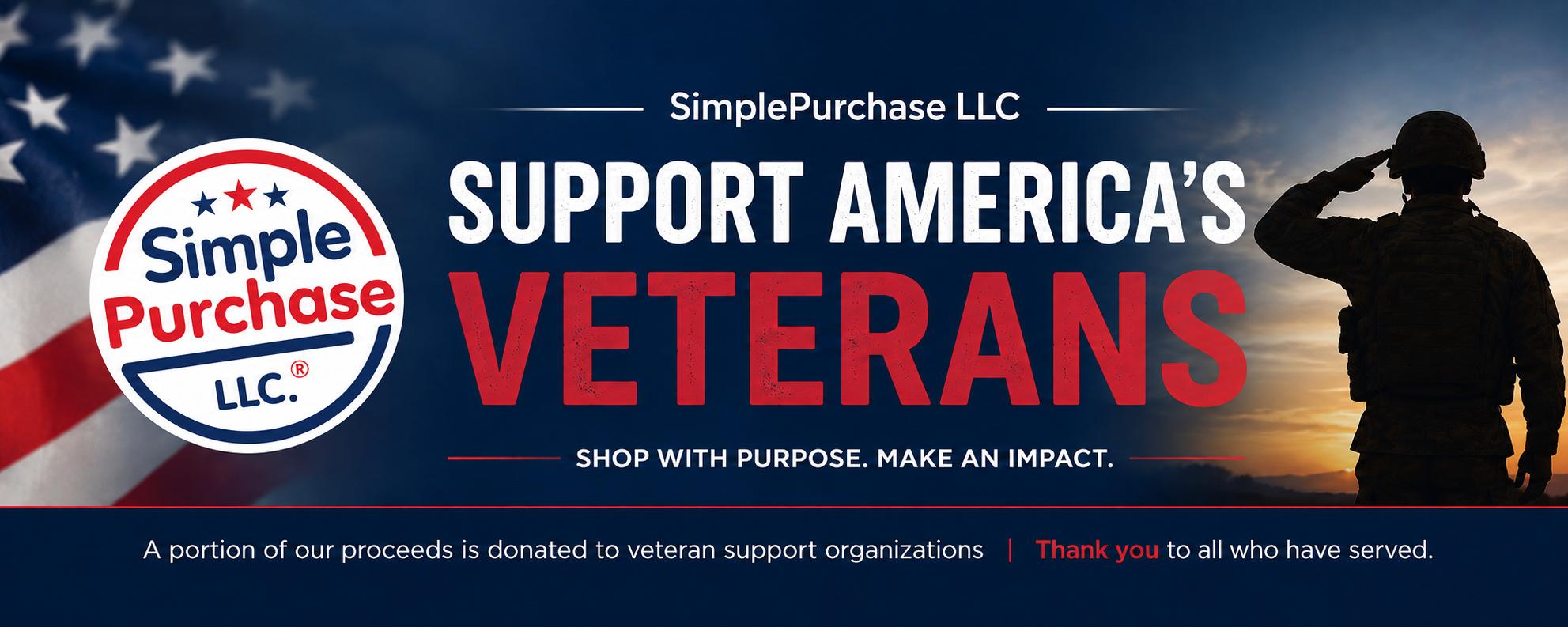 Simple Purchase LLC is on a mission to support American Veteran
Simple Purchase LLC is on a mission to support American Veteran