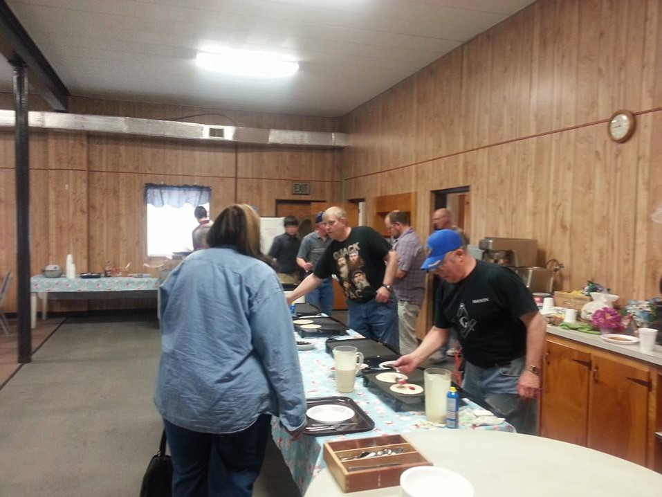 Enjoy making pacakes for everyone that came out for our annual pancake breakfast.