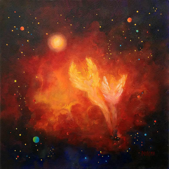 Angels Ascending
12 x 12 inches
Oil on canvas