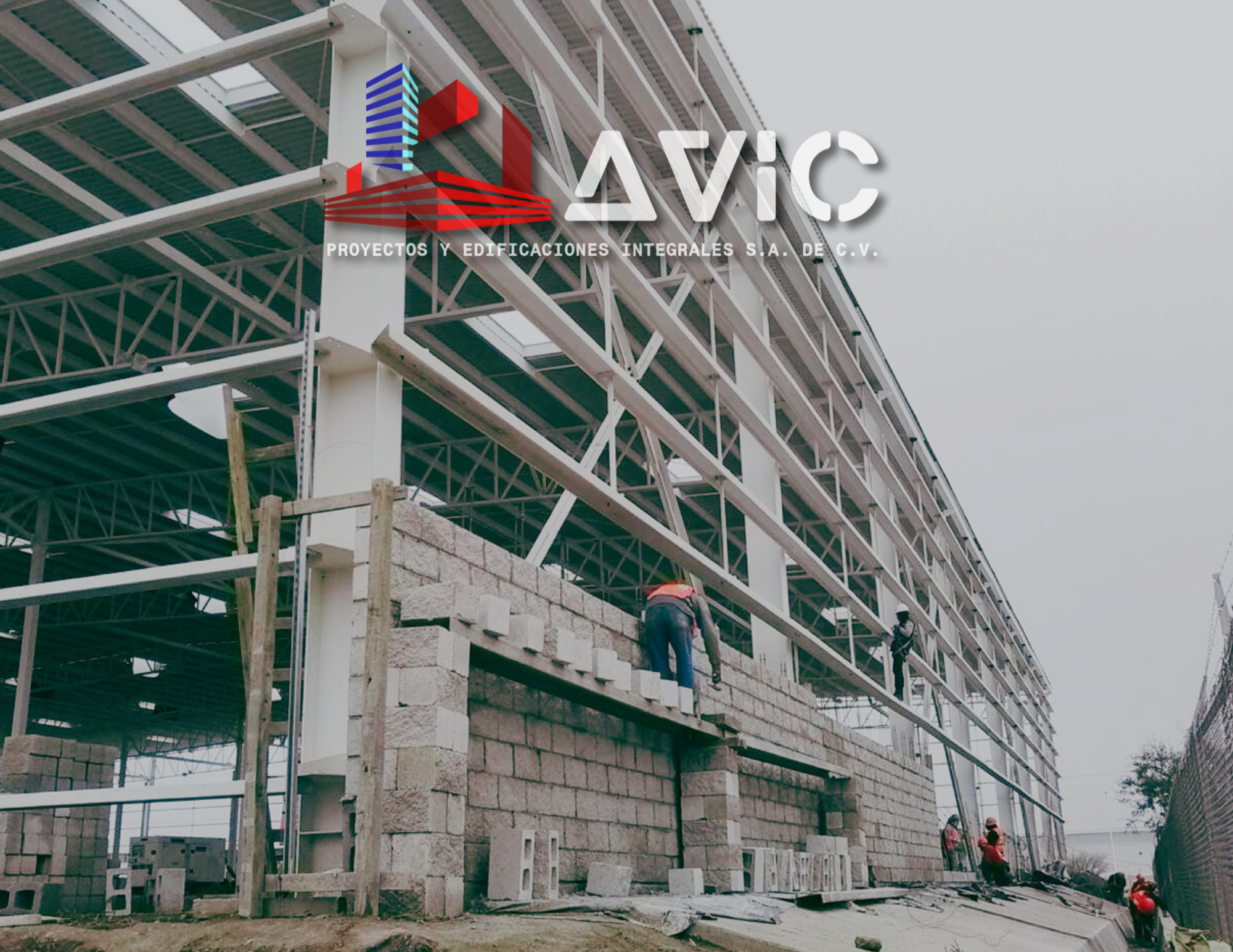 Construcción de naves industriales.