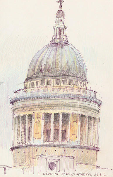The "Leaning" Dome of St Paul's Cathedral