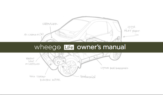 Wheego LiFe Owner's Manual