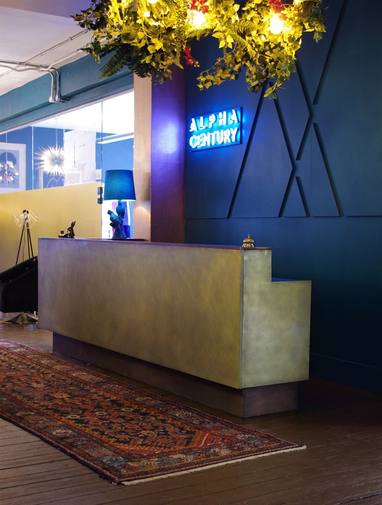 Bronze reception desk