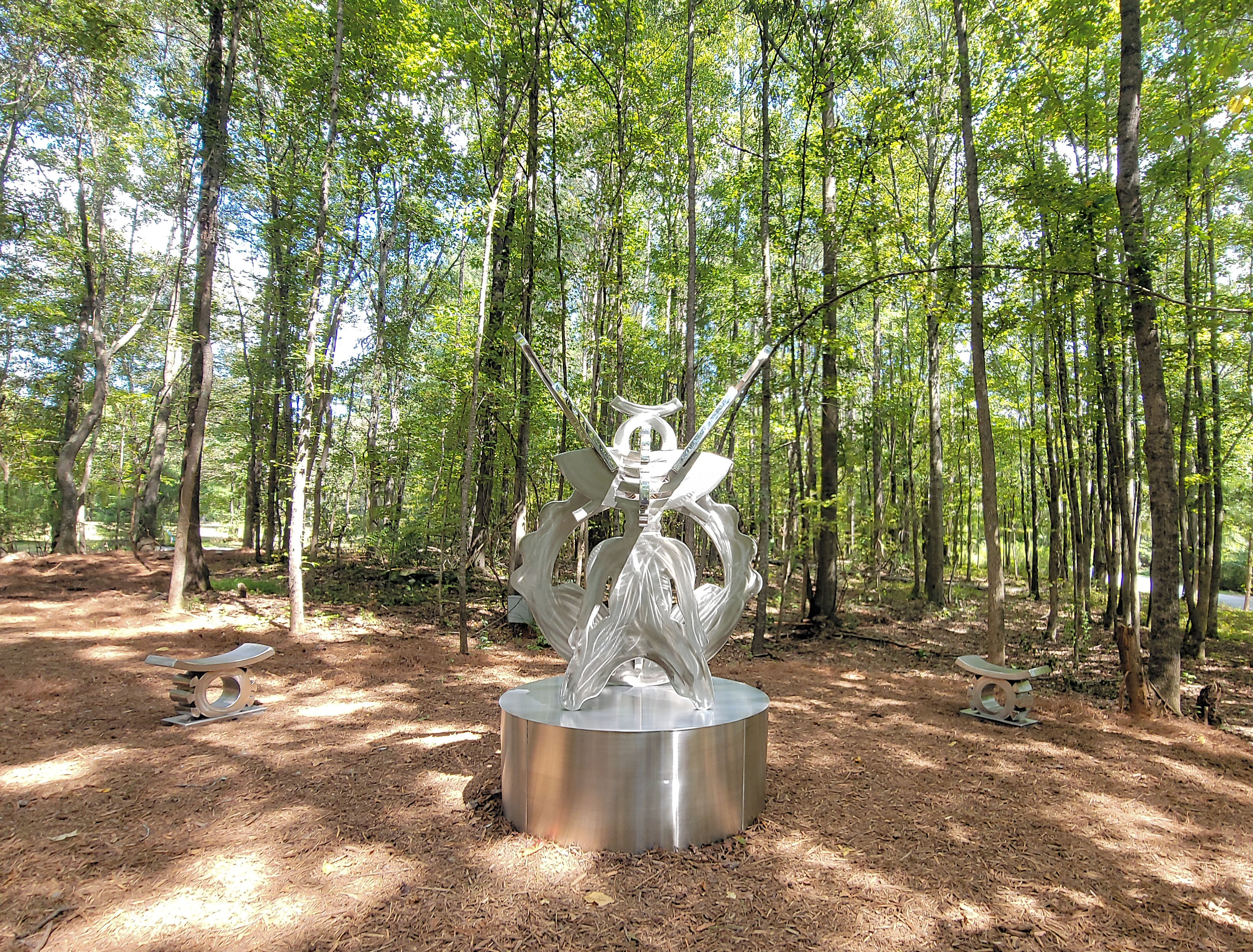 Serenity for Shango, 2022
Fabricated Stainless Steel, 27’ x 27’ x 9’
Serenbe Community, Chattahoochee Hills, GA