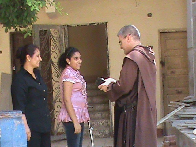 Father blesses families as
we visit churches where the
Holy Family hid out.