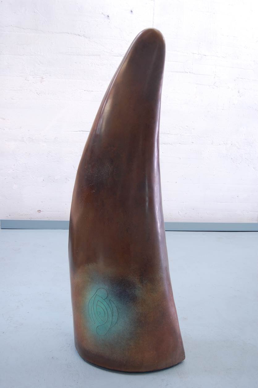 Nimba - 2001, Fabricated Bronze with Patina, 54” x 21” x 17”
