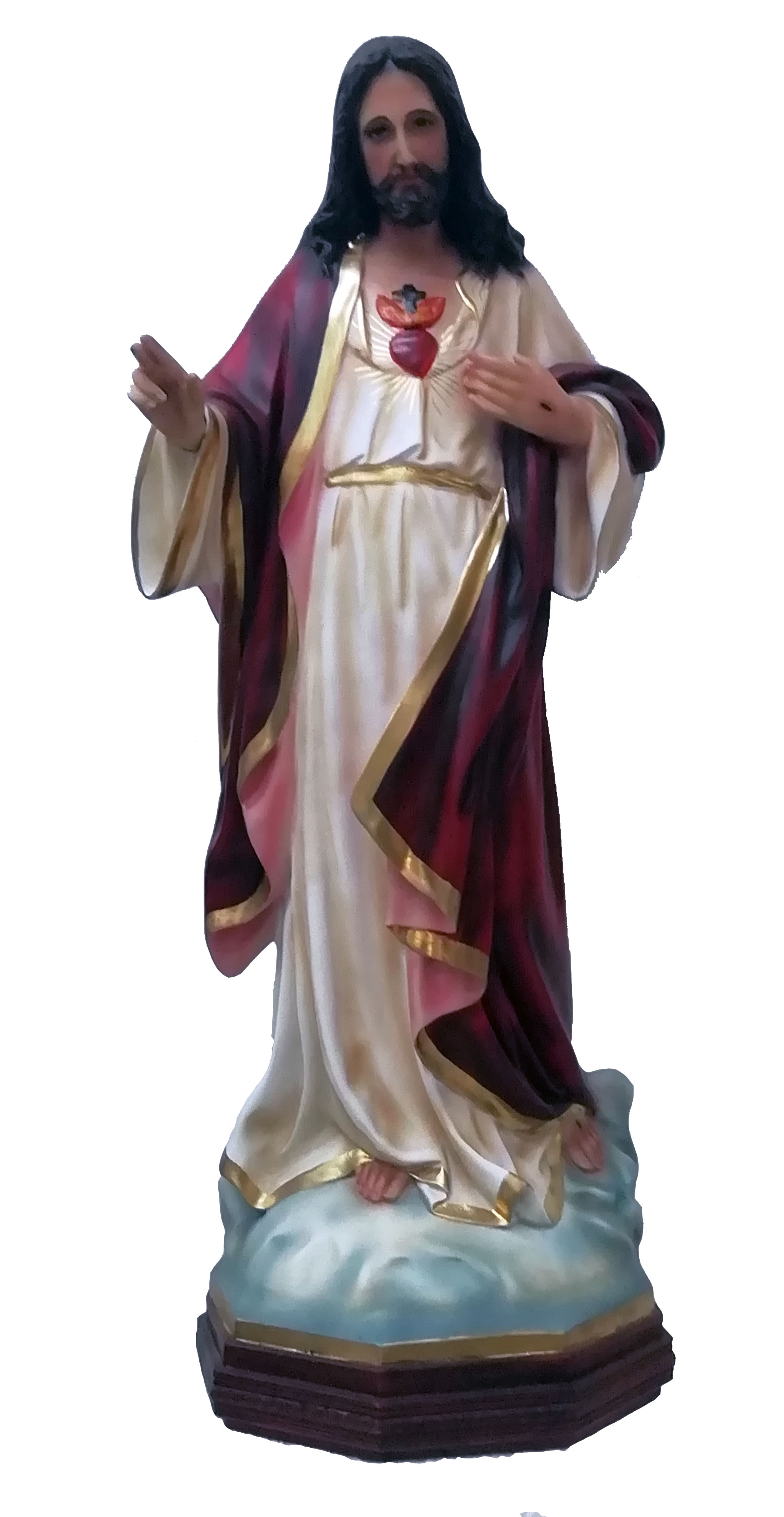 SAGRADO CORAZÓN DE JESÚS 90 CM FIBRA DE VIDRIO