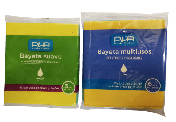 Bayetas de 3/1 y 6/1
Códigos: 2200 y 10686