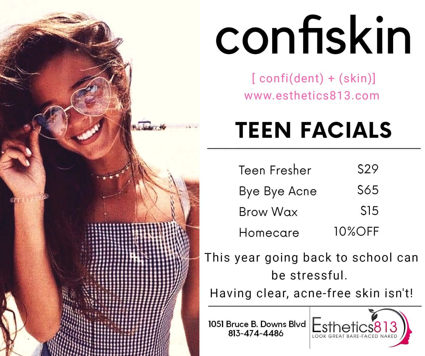Fashions come & go. Skin is theirs forever.

Make sure to add a Facial Treatment to the back to school shopping list. https://barefacednaked.com/pt9

#Esthetics813 #TeenFacial #Acne #BackToSchool #HealthySkin #WesleyChapel #Tampa #Lutz #LandOLakes #FacialBar