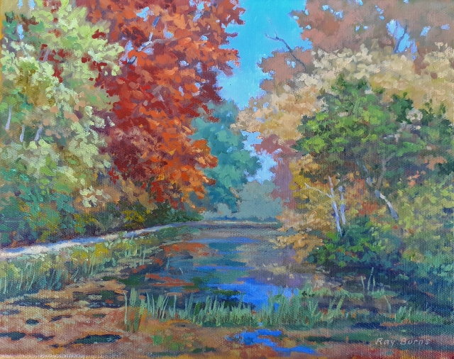 Burns, C&O Canal at Swains Lock, 8x10 Oil 